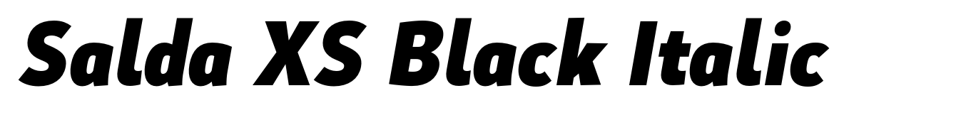 Salda XS Black Italic
